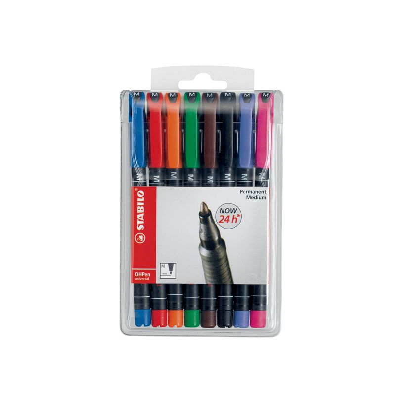 4006381114905-STABILO OHPEN - Pack de 8 marqueurs permanents - couleurs assorties-P_989_1-0