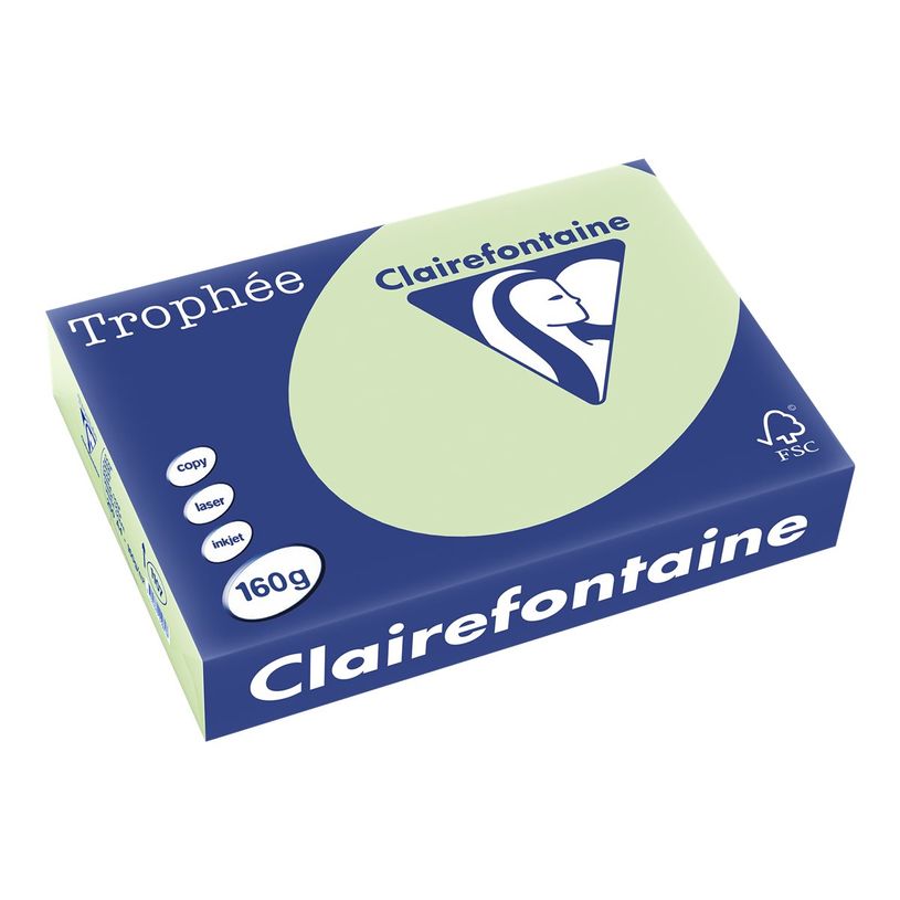 3329680110708-Clairefontaine Trophée - Papier couleur - A4 (210 x 297 mm) - 160 g/m² - Ramette de 250 feuil-P_1107_1-0