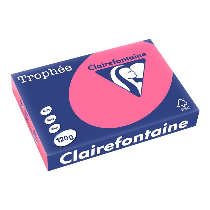 3329680121902-Clairefontaine Trophée - Papier couleur - A4 (210 x 297 mm) - 120 g/m² - Ramette de 250 feuil-P_1219_2-1