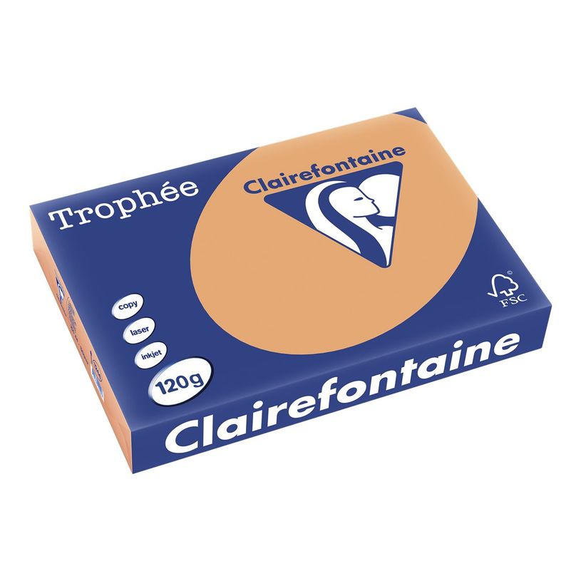 3329680124408-Clairefontaine Trophée - Papier couleur - A4 (210 x 297 mm) - 120 g/m² - Ramette de 250 feuil-P_1244_1-0