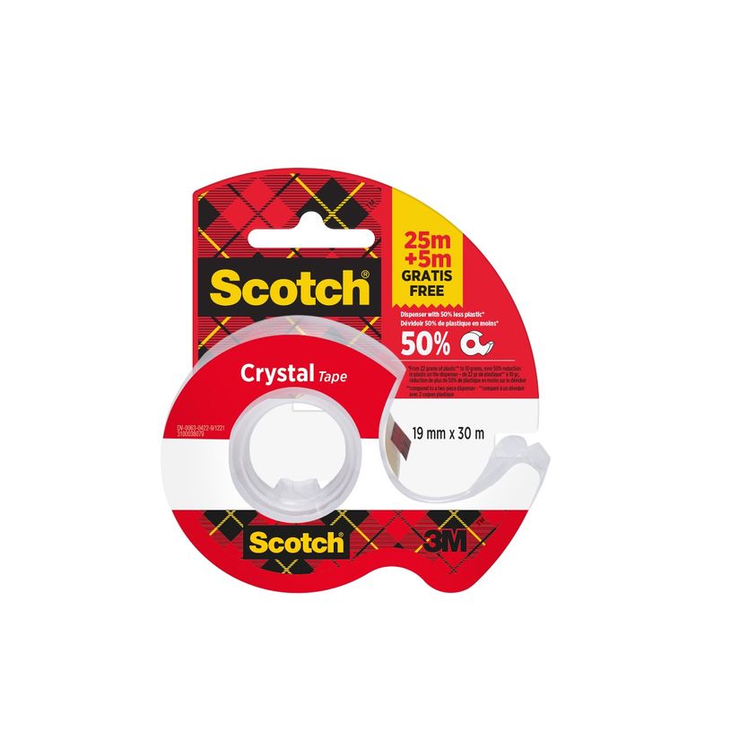 0400000015736-Scotch Crystal - Ruban adhésif - 19 mm x 25 m + 5 m gratuit - transparent-P_1573_1-0