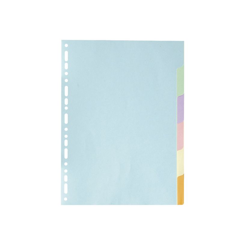 3130630016069-Exacompta Forever - Intercalaire 6 positions - A4 - carte recyclée couleurs pastel-P_1606_1-0