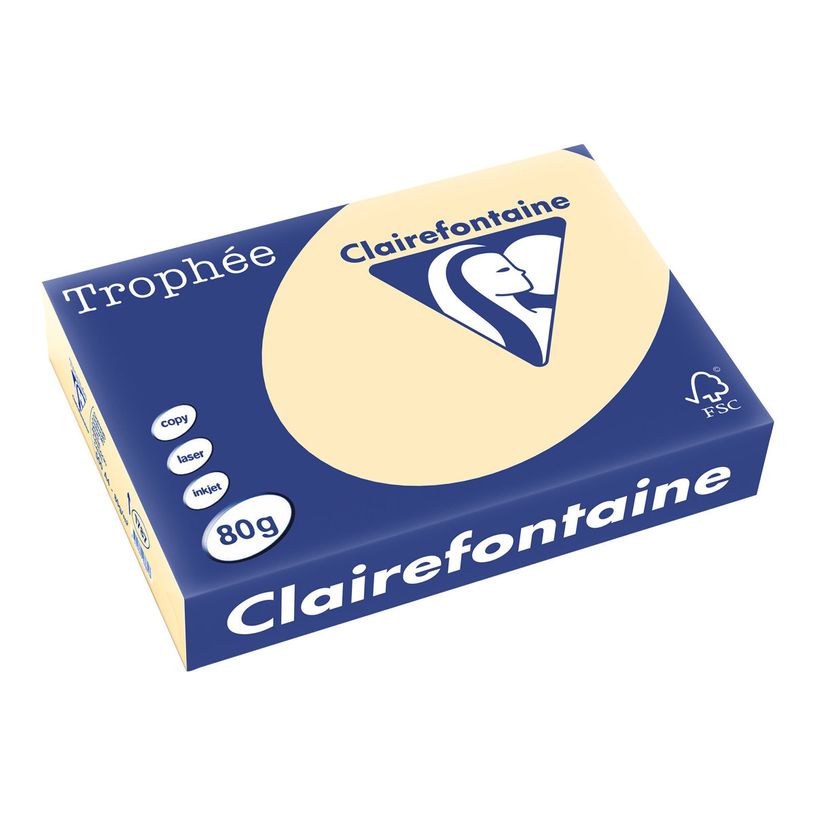 0400000017877-Clairefontaine Trophée - Papier couleur - A4 (210 x 297 mm) - 80 g/m² - Ramette de 500 feuill-P_1787_1-0