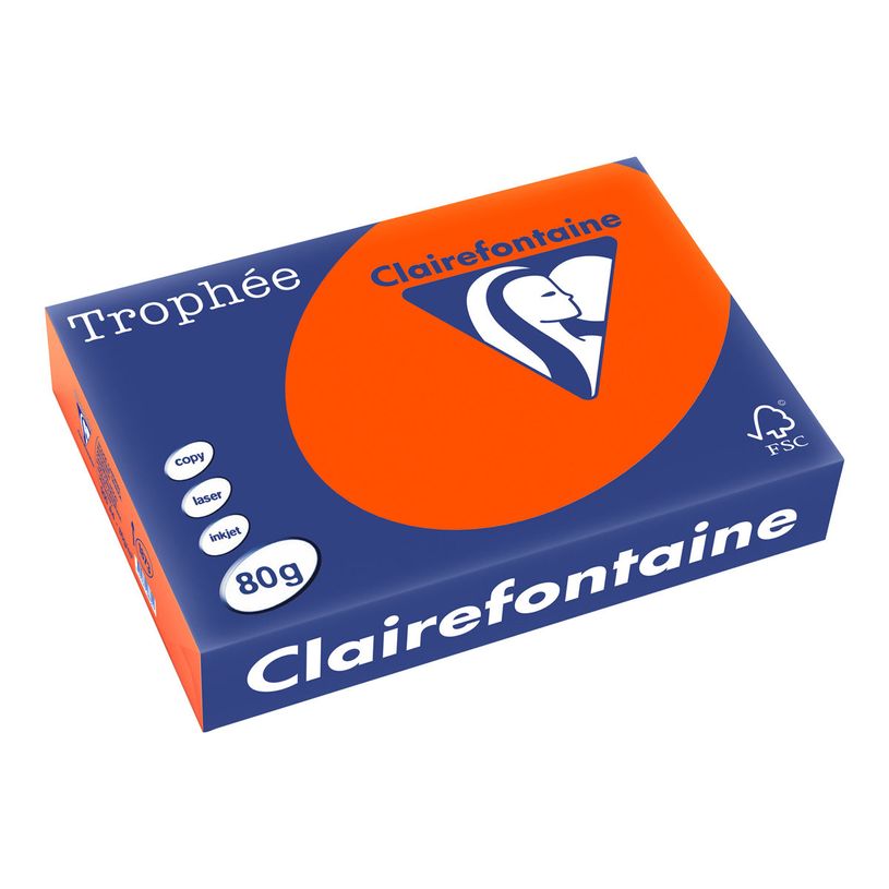 3329680187304-Clairefontaine Trophée - Papier couleur - A4 (210 x 297 mm) - 80 g/m² - Ramette de 500 feuill-P_1873_1-0