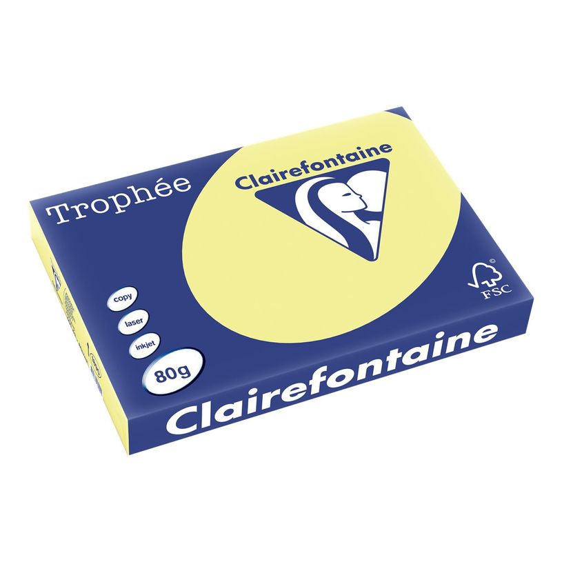 0400000018904-Clairefontaine Trophée - Papier couleur - A3 (297 x 420 mm) - 80 g/m² - Ramette de 500 feuill-P_1890_1-0
