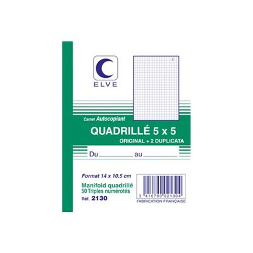 3416790021304-ELVE - Manifold quadrillé 5x5 - 50 tripli - 14 x 10,5 cm-P_2130_2-0