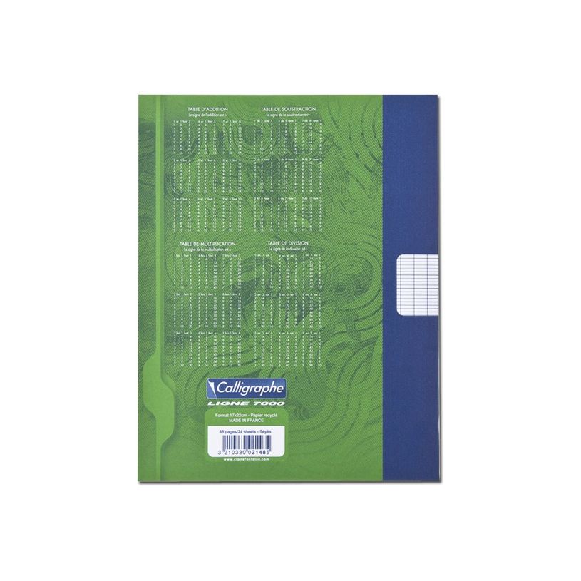 3210330021485-Calligraphe 7000 - Cahier de brouillon - 17 x 22 cm - 48 pages - grands carreaux (Seyes) - 100-P_2148_2-1