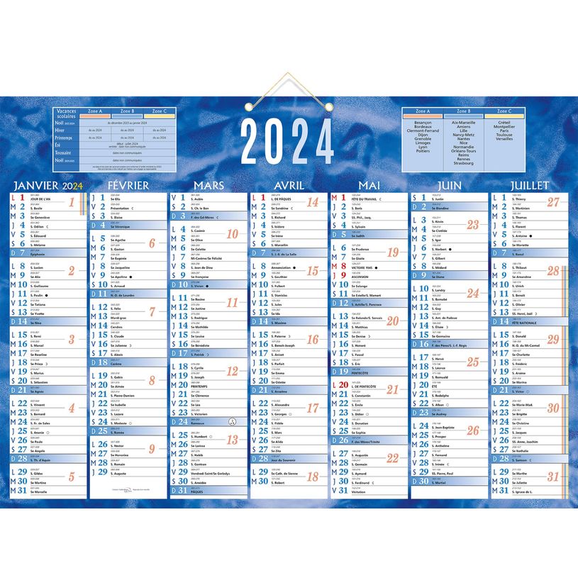 3592930018325-Bouchut 230 - Calendrier bancaire 7 mois par face - 38,5 x 54 cm - bleu-P_2260_1-0
