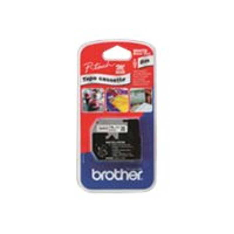 4977766624954-Brother MK231BZ - Ruban d'étiquettes auto-adhésives - 1 rouleau (12 mm x 8 m) - fond blanc 