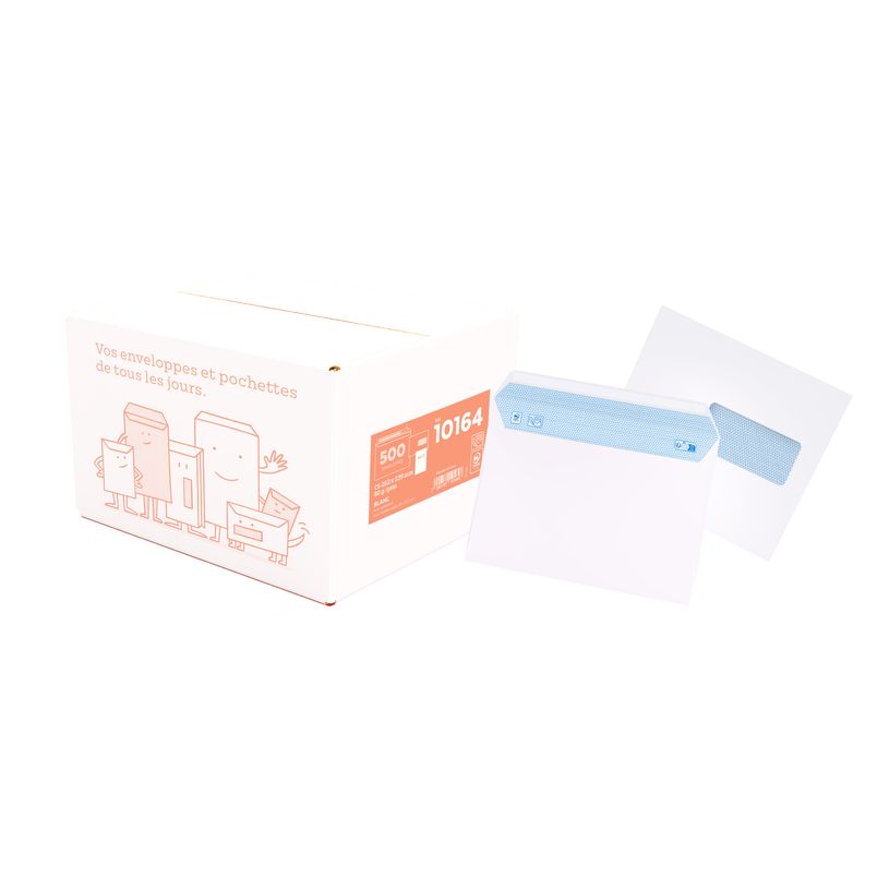 3240180101648-La Couronne - 500 Enveloppes C5 162 x 229 mm - 80 gr - fenêtre cristal 45x100 mm - blanc - ban-P_2719_1-0