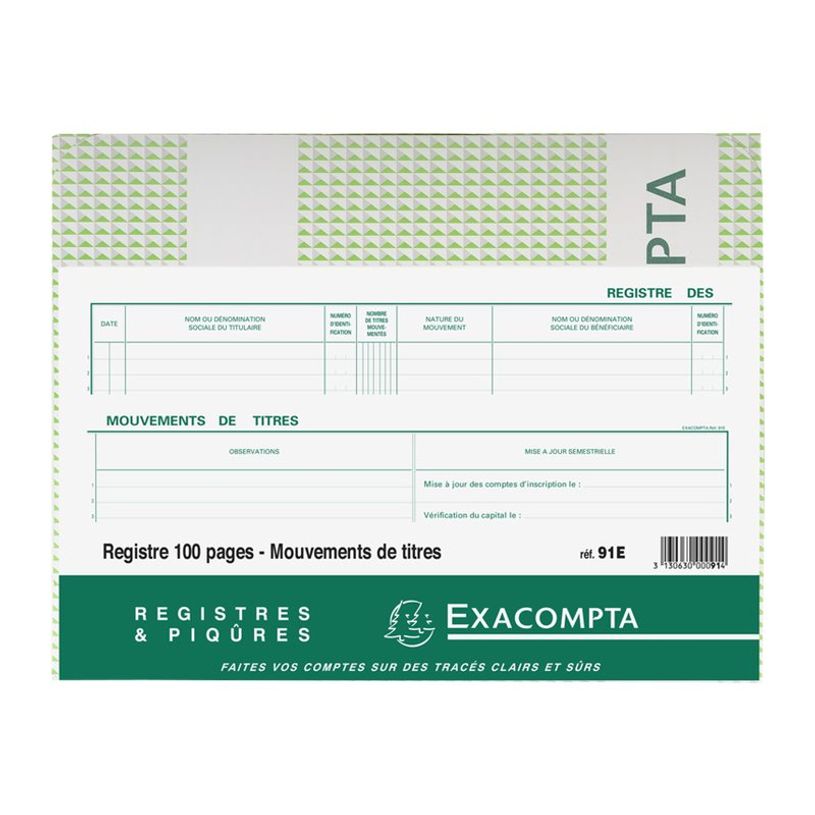 3130630000914-Exacompta - Registre des mouvements de titres - 24 x 32 cm - 100 pages-P_2891_1-1