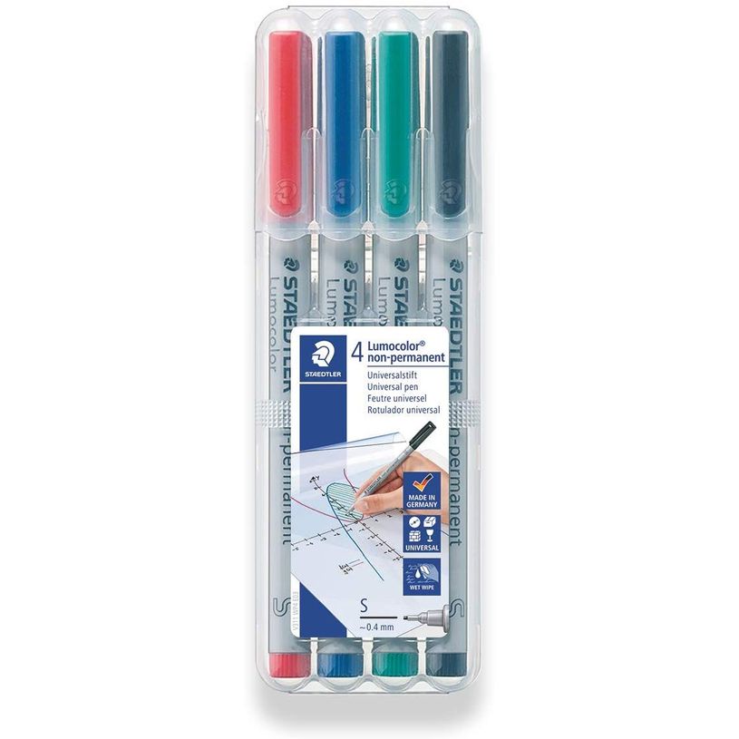 4007817307748-STAEDTLER LUMOCOLOR 311 - Pack de 4 marqueurs effaçables - pointe fine et extra fine - couleur-P_3114_1-0