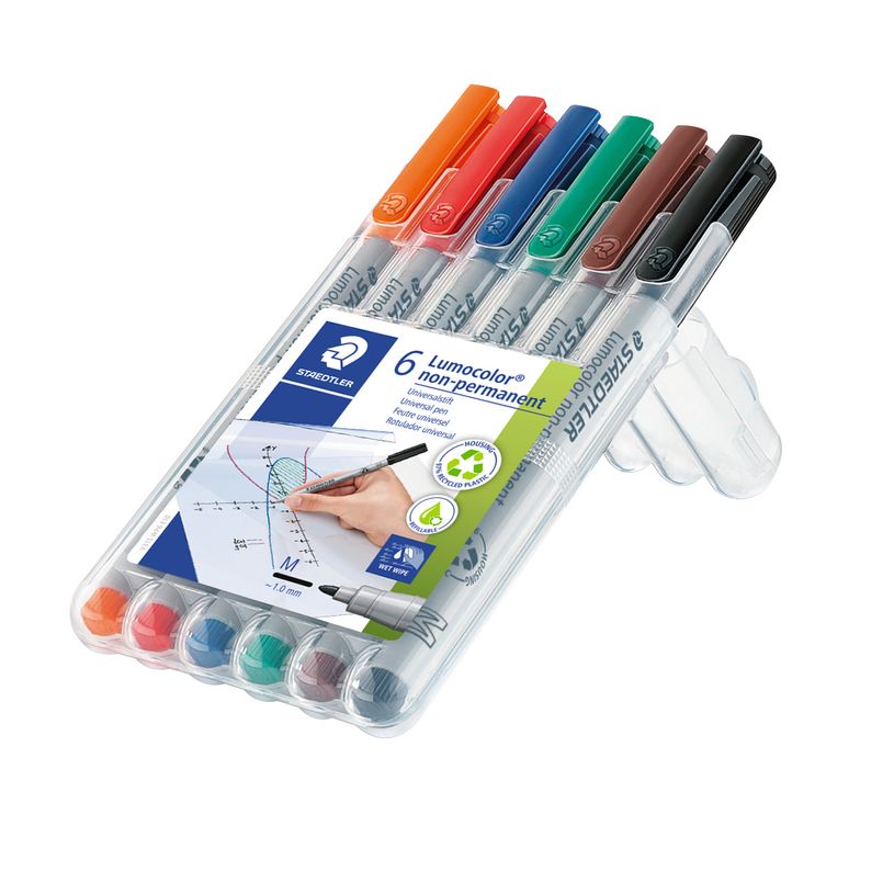 4007817309308-STAEDTLER LUMOCOLOR 315 - Pack de 6 marqueurs non permanents - pointe moyenne - couleurs assort-P_3156_2-1