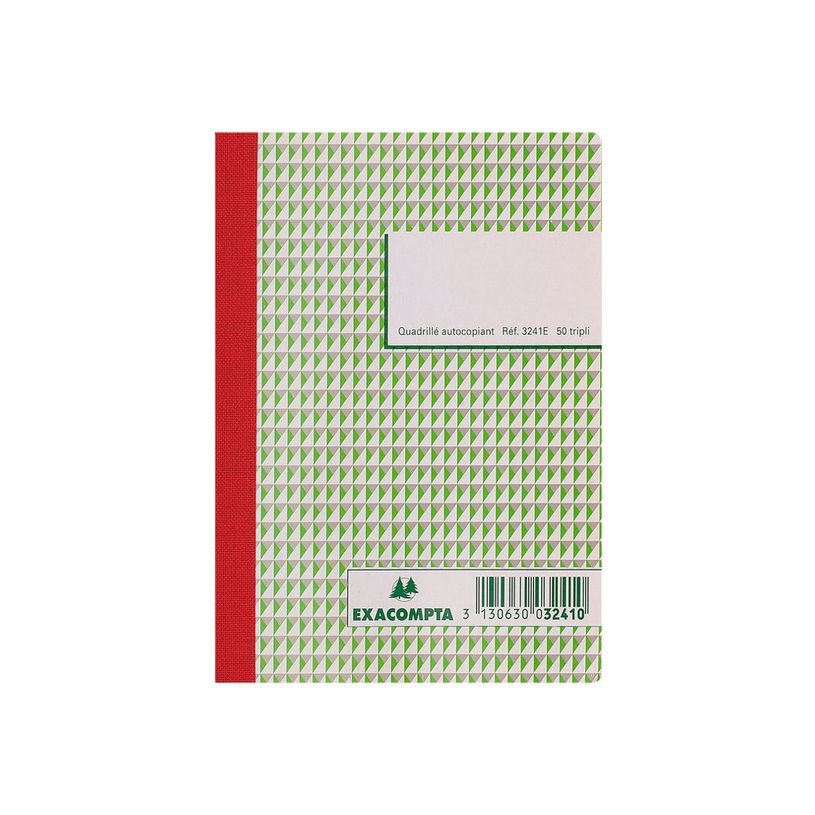3130632032418-Exacompta - 10 Manifolds quadrillés 5x5 - 50 tripli - 15 x 10,5 cm-P_3241_1-0