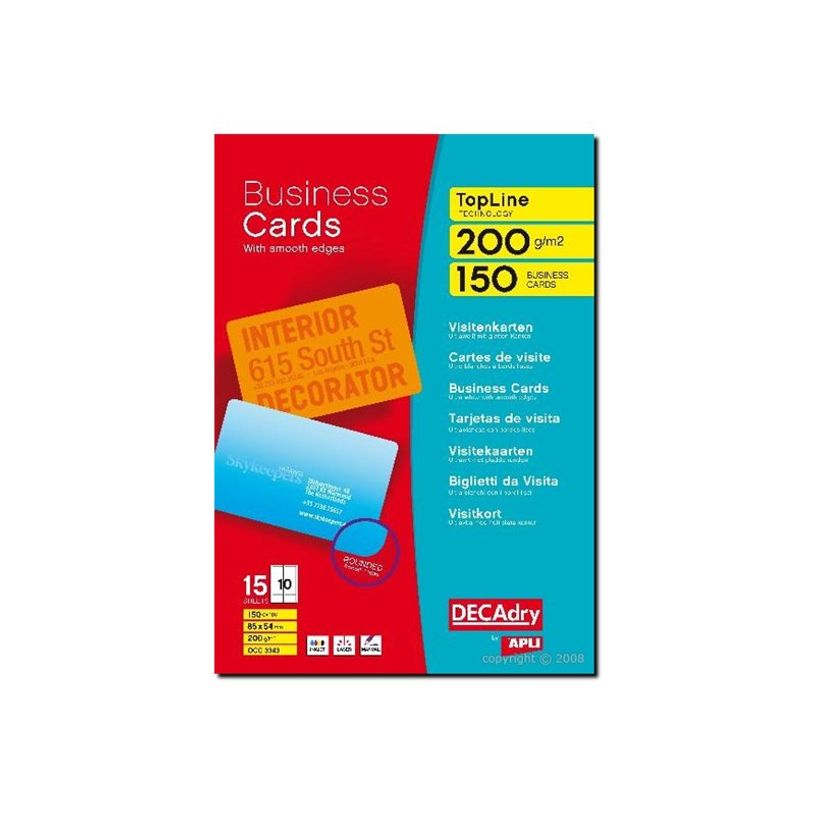 0000000033435-Apli DECAdry - Papier pour 150 cartes de visite coins arrondis 85 x 54 mm - 200 g/m² - 15 feui-P_3343_1-0