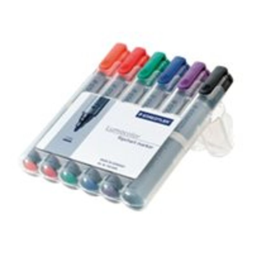 4007817356067-STAEDTLER Lumocolor - Marqueur - pour paperboard - noir, rouge, bleu, vert, orange, violet - en-P_3566_1-1