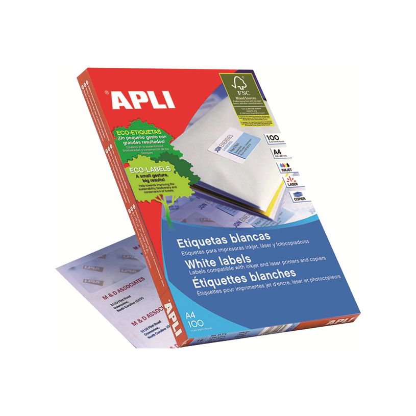 8410782012788-APLI PAPER - Auto-adhésif - blanc - 57 x 105 mm 1000 unités (100 feuille(s) x 10) étiquettes-P_4084_3-2
