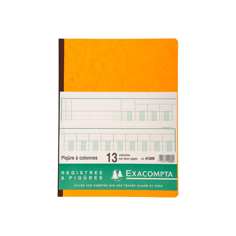 3130632041304-Exacompta - Piqûre comptable - 13 colonnes sur 2 pages - 32 x 25 cm - 80 pages-P_4130_1-0