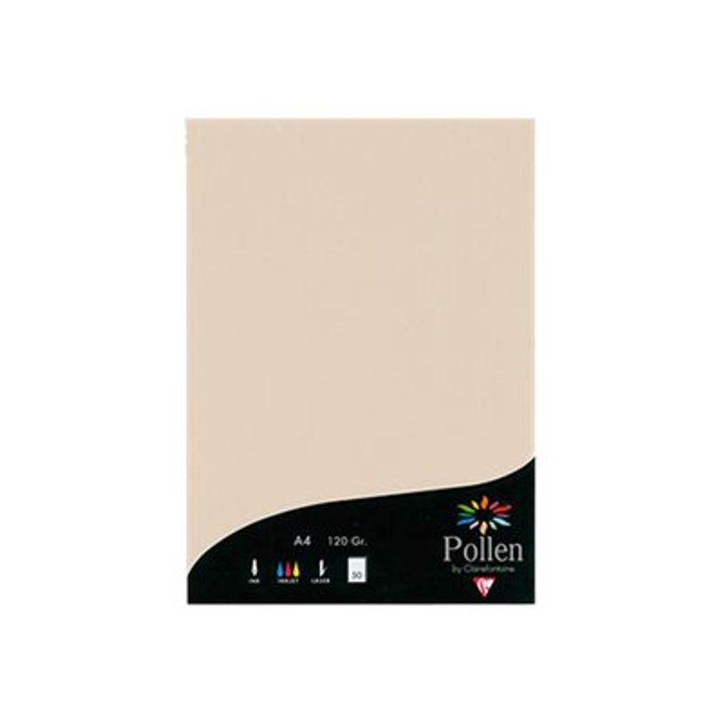 3329680420401-Pollen - 50 Feuilles papier couleur - A4 (21 x 29,7 cm) - 120 g/m² - ivoire-P_4204_1-0