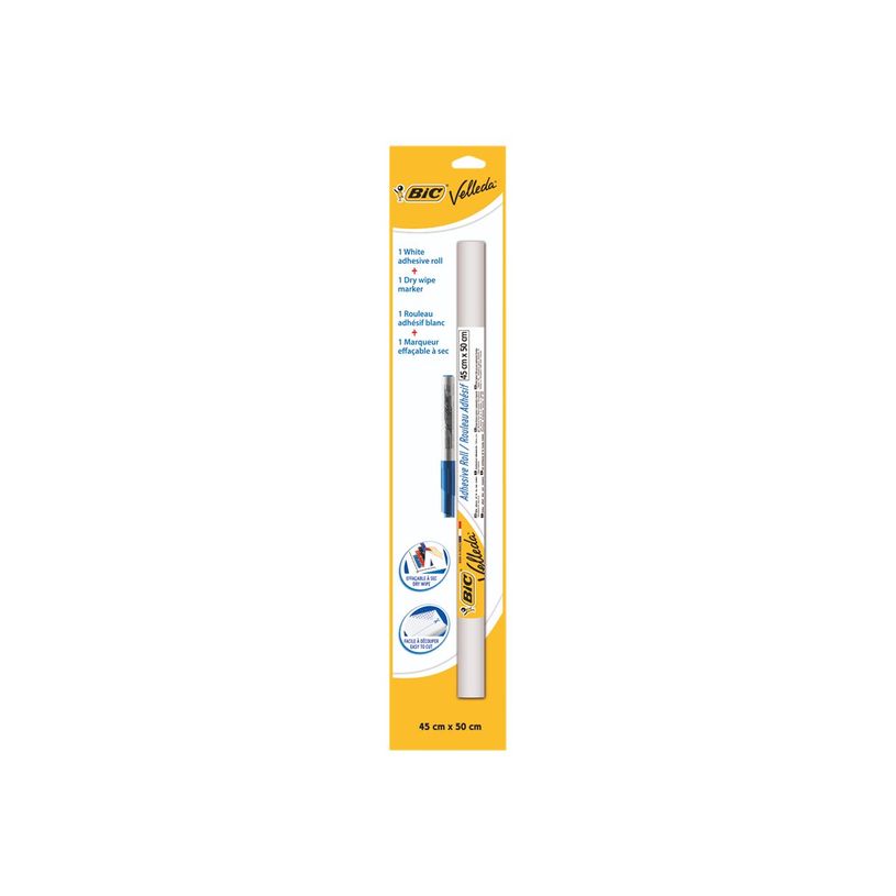 3086120045135-BIC Velleda - Surface effaçable à sec - rouleau adhésif - 45 x 50 cm - blanc-P_4513_11-7