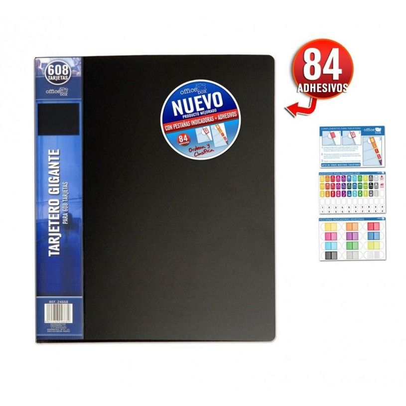 8435258246689-Office Box - Classeur pour cartes de visite - capacité : 600 carte - noir-P_5260_1-0