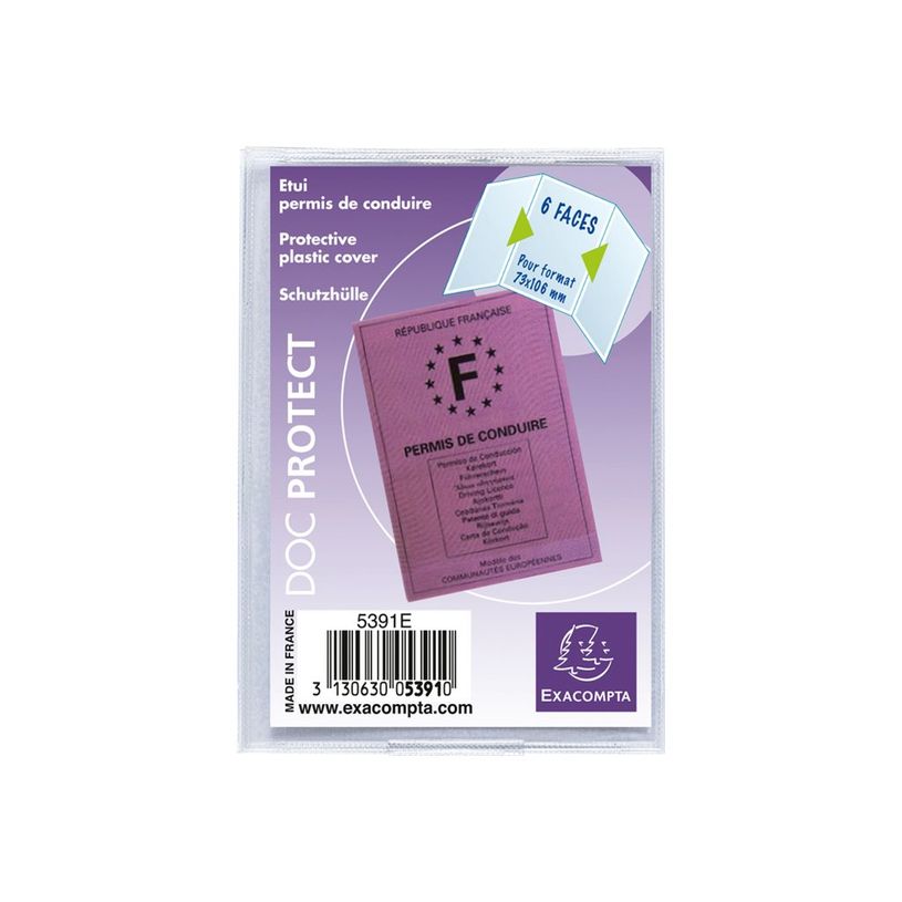 3130630053910-Exacompta - Pochette de protection - 73 x 107 mm - permis de conduire-P_5391_1-0