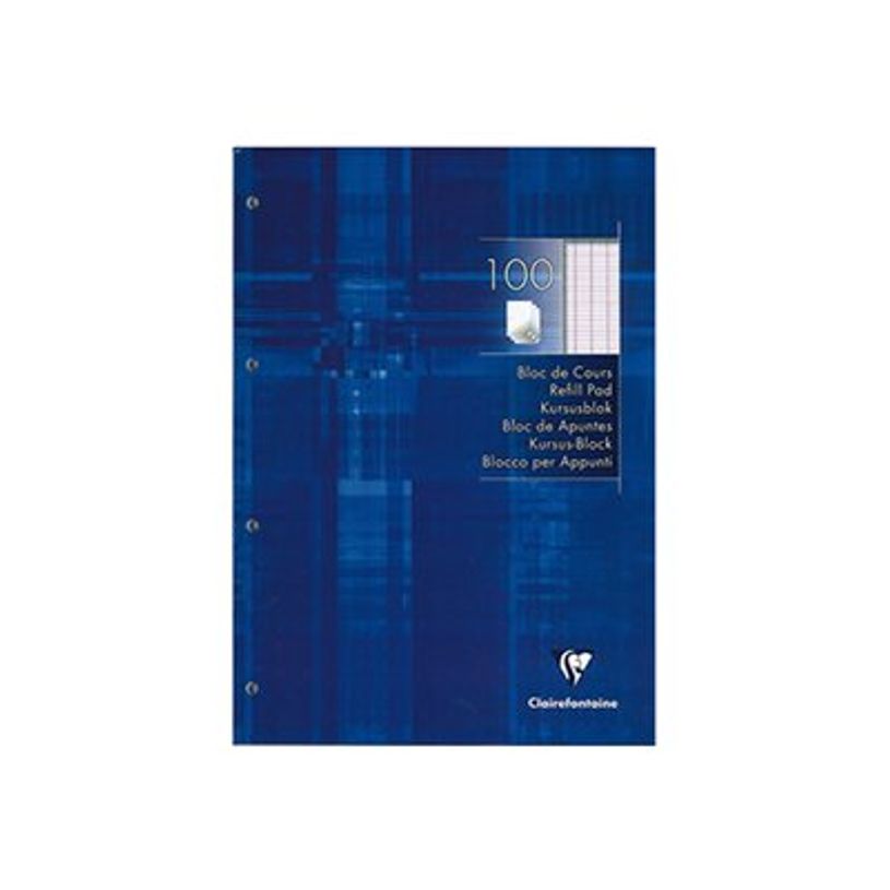 3329680058192-Clairefontaine - Bloc de cours A4 - 200 pages (100 feuilles) - grands carreaux (Seyes) - perfor-P_5819_3-2