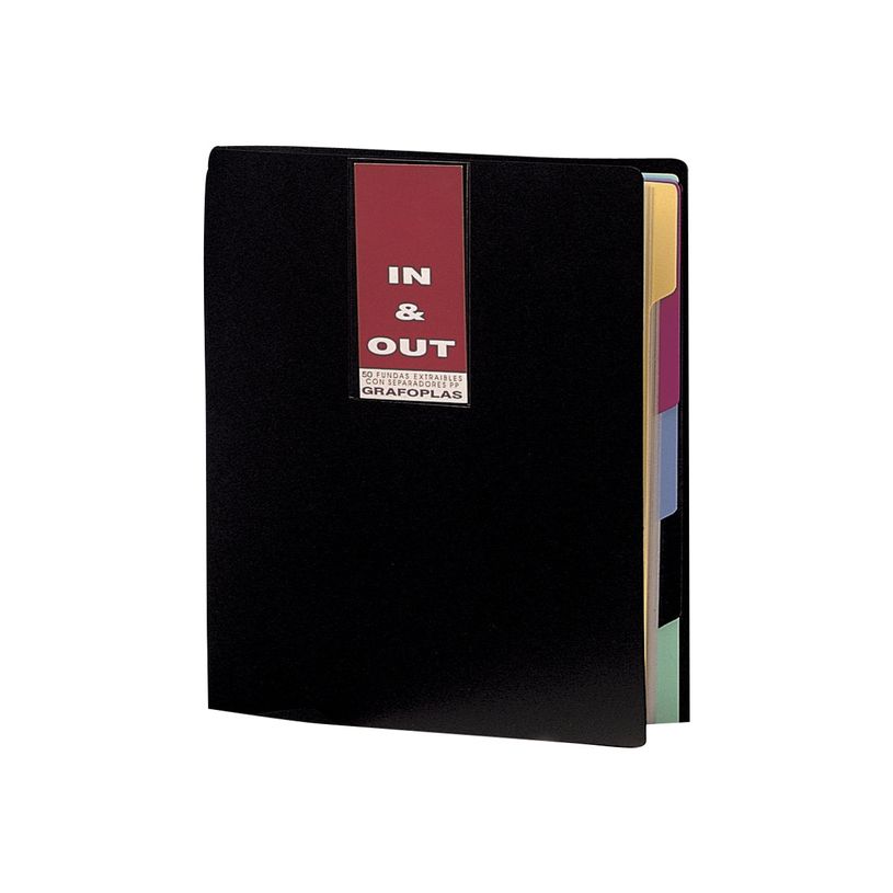 7572261546069-Grafoplas In&Out - Livre de présentation rechargeable - 50 compartiments - pour A4 - noir-P_5837_1-0