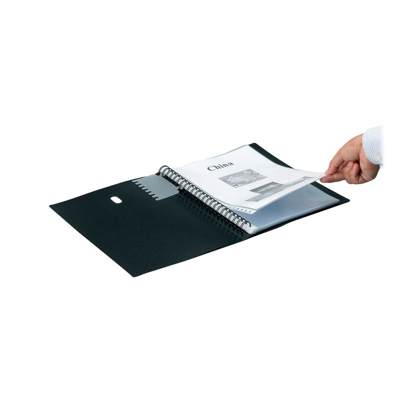 7572261546069-Grafoplas In&Out - Livre de présentation rechargeable - 50 compartiments - pour A4 - noir-P_5837_2-1