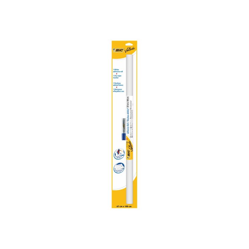 3086120060671-BIC Velleda - Surface effaçable à sec - rouleau adhésif - 67,5 x 100 cm - blanc-P_6621_8-8