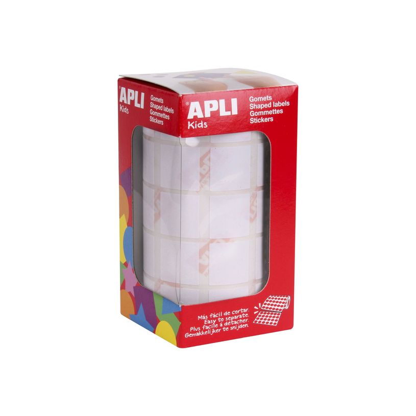8410782119074-APLI kids - Adhésif décoratif - 1770 pièces - carré - 2 x 2 cm - blanc - permanent - papier-P_7064_1-0