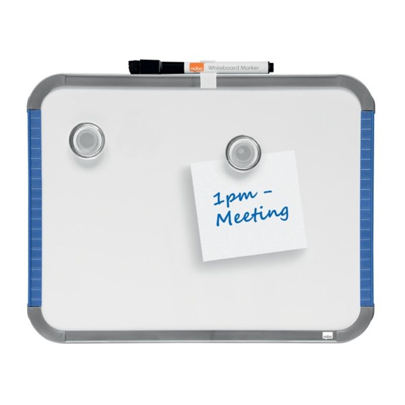 0400000080031-Nobo - Tableau blanc Slimline en acier laqué - 22 x 28 cm - magnétique - cadre blanc-P_8003_4-3