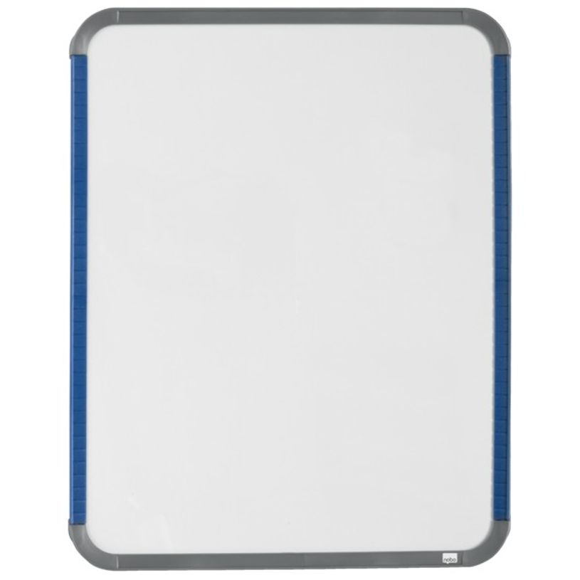 0034138080047-Nobo - Tableau blanc Slimline en acier laqué - 28 x 36 cm - magnétique - cadre gris-P_8004_1-0