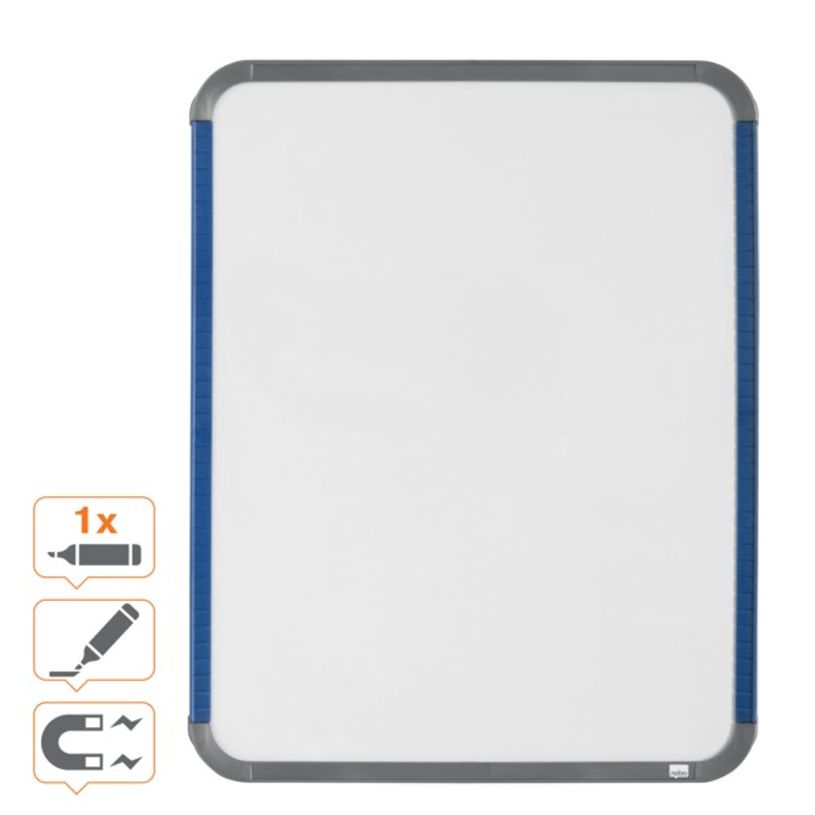 0034138080047-Nobo - Tableau blanc Slimline en acier laqué - 28 x 36 cm - magnétique - cadre gris-P_8004_2-1