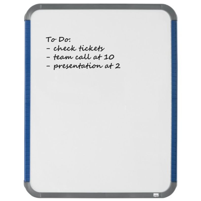 0034138080047-Nobo - Tableau blanc Slimline en acier laqué - 28 x 36 cm - magnétique - cadre gris-P_8004_5-4