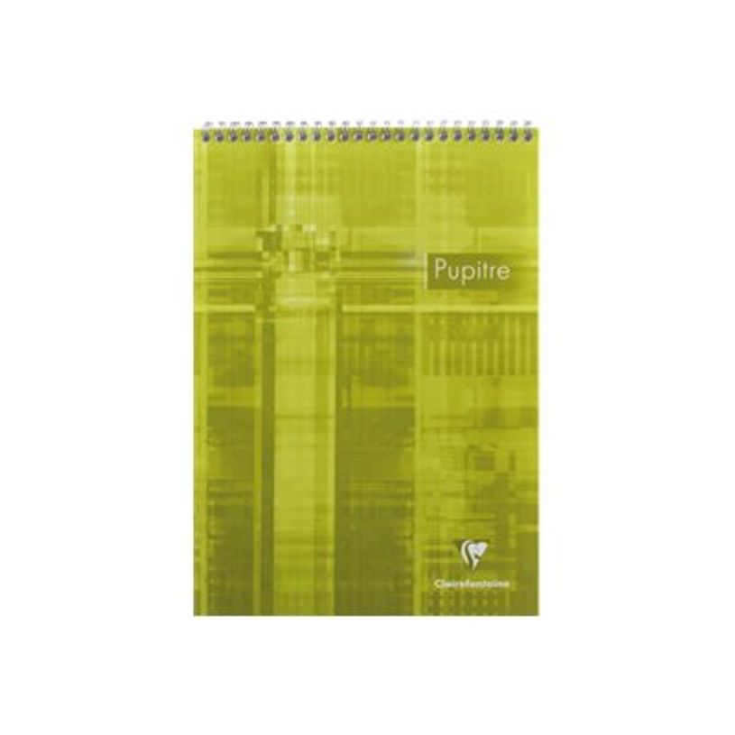 3329680815108-Clairefontaine - Bloc notes Pupitre - A4 - 160 pages - grands carreaux - à spirales - blanc-P_10251_2-1