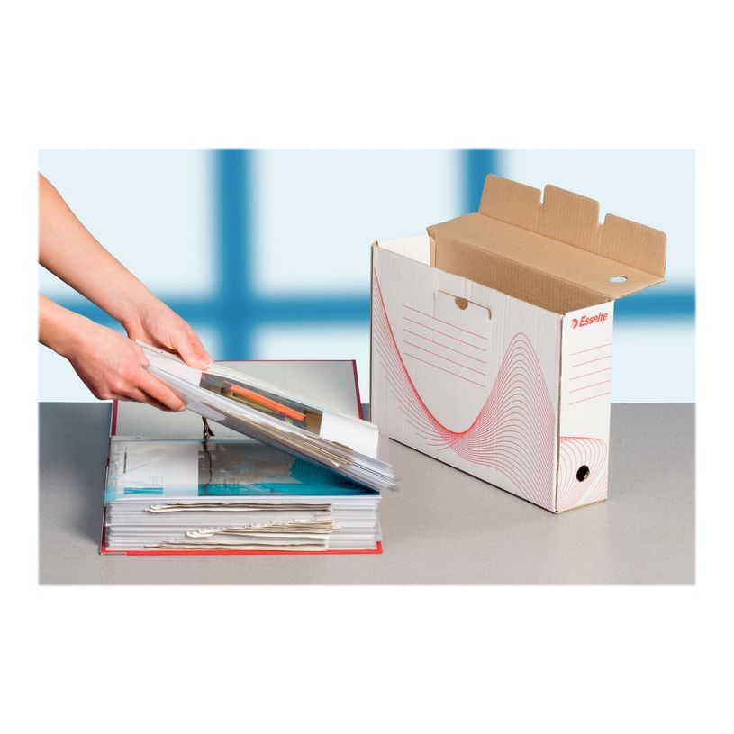 0400000110011-Esselte - 1 Boîte d'archives - 100 mm - A4 - blanc-P_11001_4-3