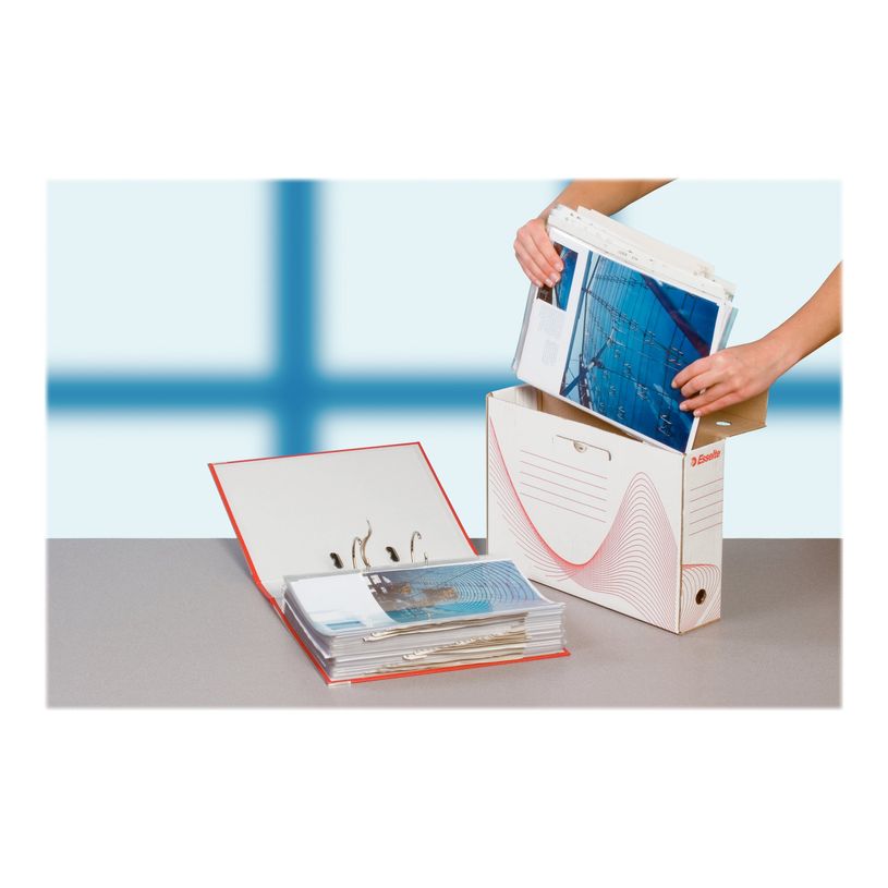 0400000110011-Esselte - 1 Boîte d'archives - 100 mm - A4 - blanc-P_11001_5-4