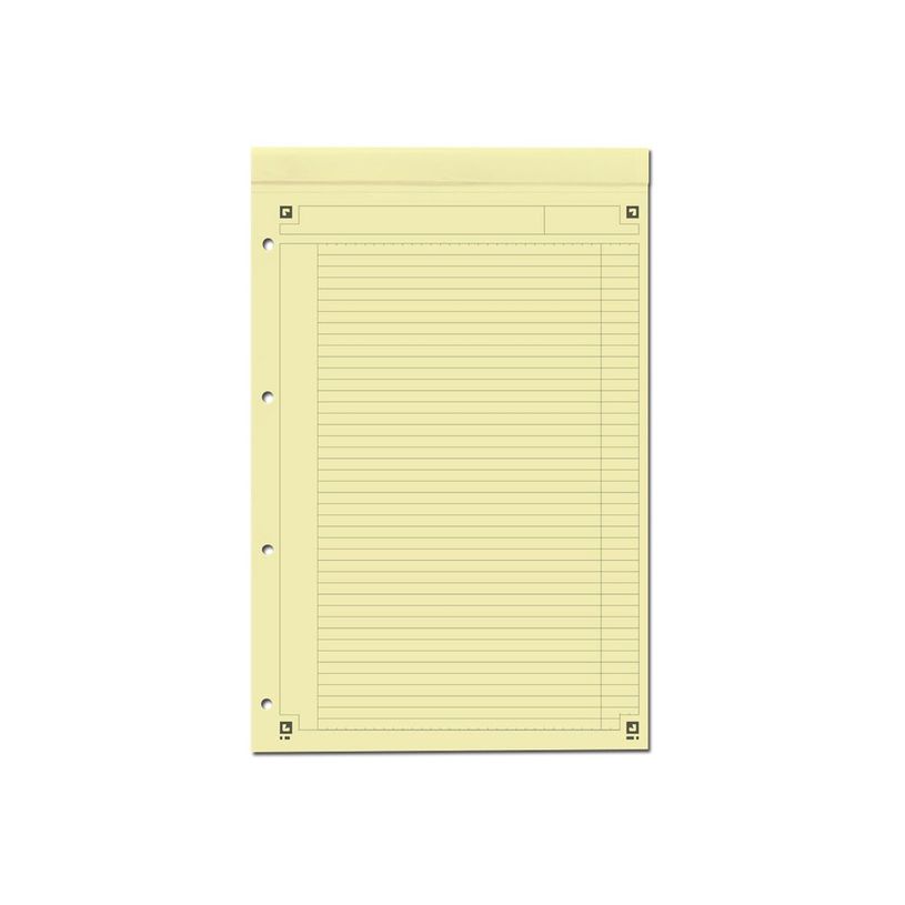 3020120011035-Oxford International - Bloc notes - A4 + - 160 pages - ligné jaune - perforé-P_11103_3-0