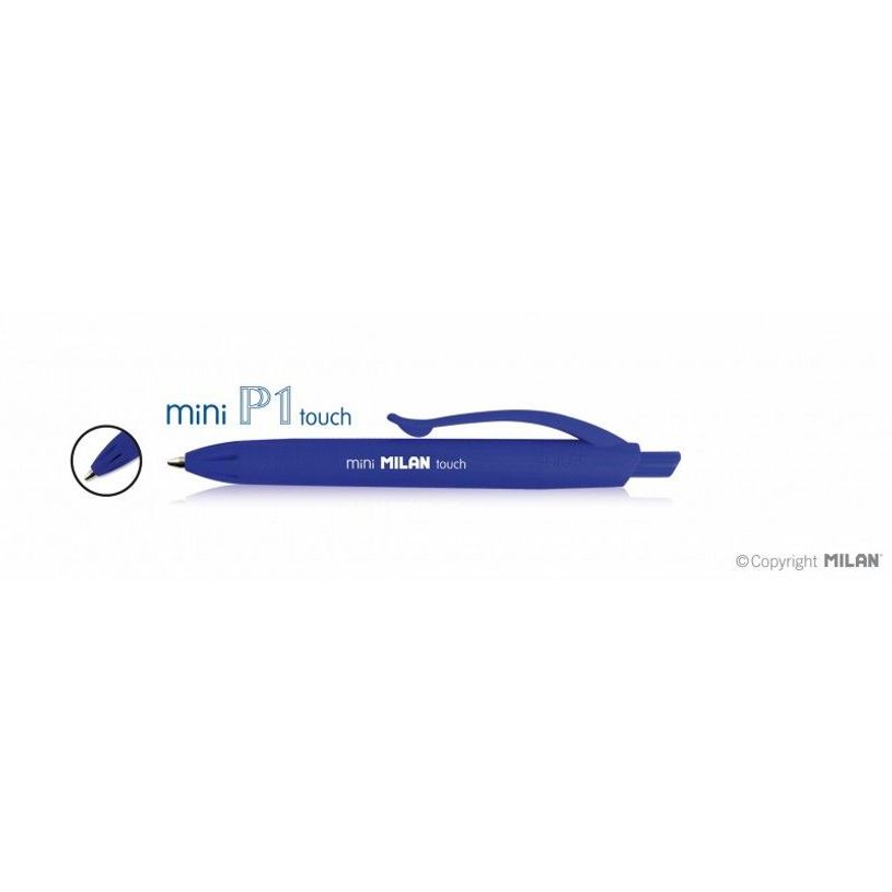 8411574047285-MILAN P1 TOUCH Mini - Stylo à bille - bleu - rétractable (pack de 40)-P_11146_1-0