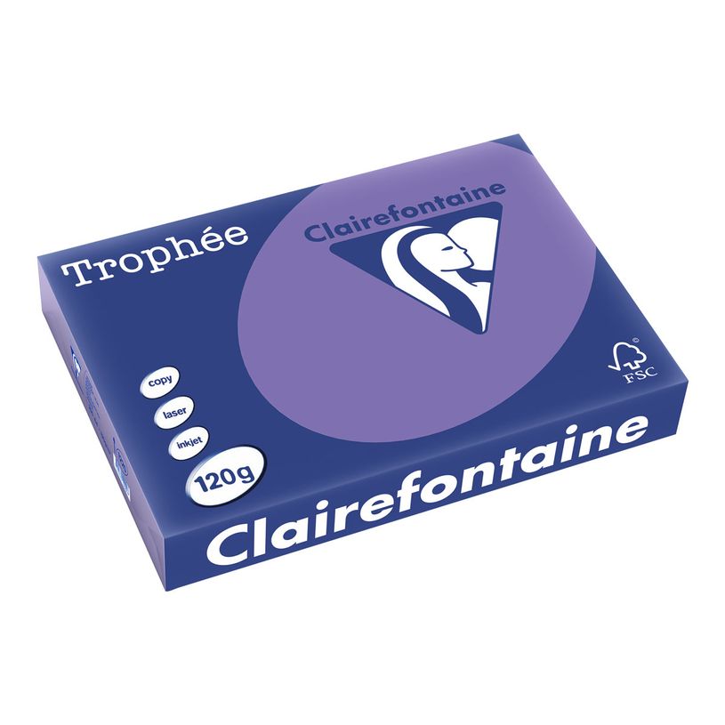 3329680122008-Clairefontaine Trophée - Papier couleur - A4 (210 x 297 mm) - 120 g/m² - Ramette de 250 feui-P_11220_1-0