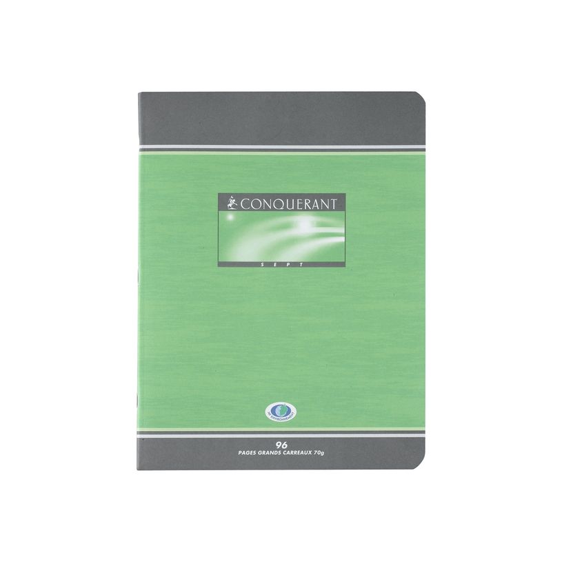 3020120000121-Conquérant Sept - Cahier de brouillon - 17 x 22 cm - 96 pages - grands carreaux (Seyes)-P_12160_1-0