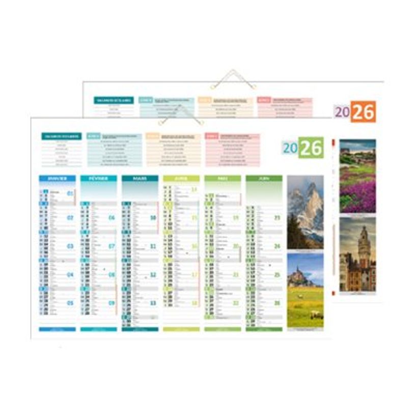 3592930028812-Calendrier bancaire année civile BOUCHUT "4 Saisons" 40,5 x 55 cm Pefc 70 %-P_12229_1-4