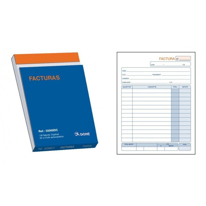 8421938500677-Dohe - Chéquier de facturation - 100 feuilles - autocopiant-P_12266_1-0