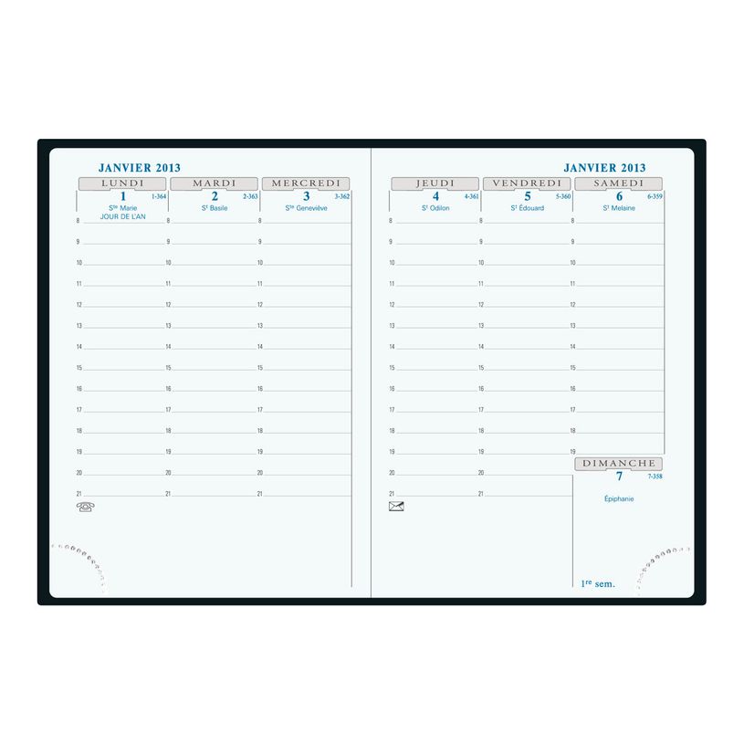 3660942001830-Agenda de poche Barbara Horizons 13 - 1 semaine sur 2 pages - 9 x 13 cm - disponible dans différ-P_13472_9-5