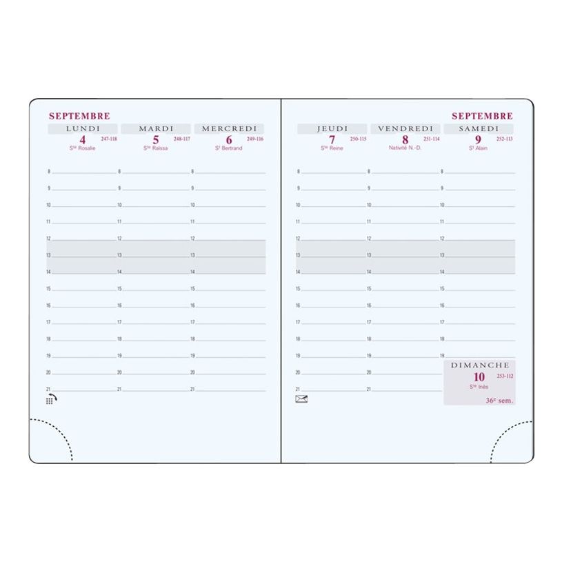 3660942000222-Agenda de poche Winner - 1 semaine sur 2 pages - 9 x 13 cm - disponible dans différentes cou-P_13476_1-11
