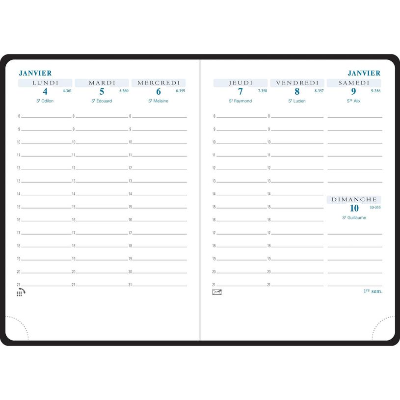 3660942000222-Agenda de poche Winner - 1 semaine sur 2 pages - 9 x 13 cm - dsponible dans différentes coule-P_13476_7-5