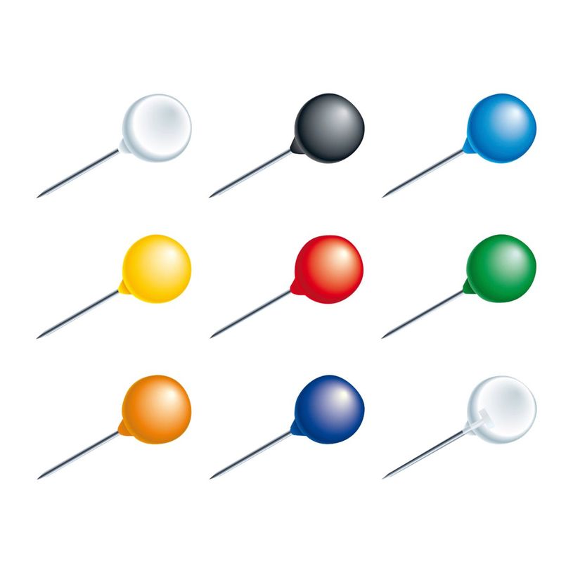 0000000143950-Exacompta - 20 Épingles sphériques  - couleurs assorties-P_14395_1-0