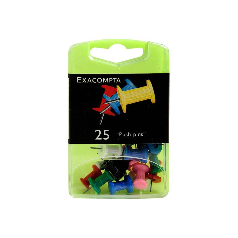 3364220147400-Exacompta - 25 Épingles Push pin's - 10 mm - couleurs opaques assorties-P_14740_1-0