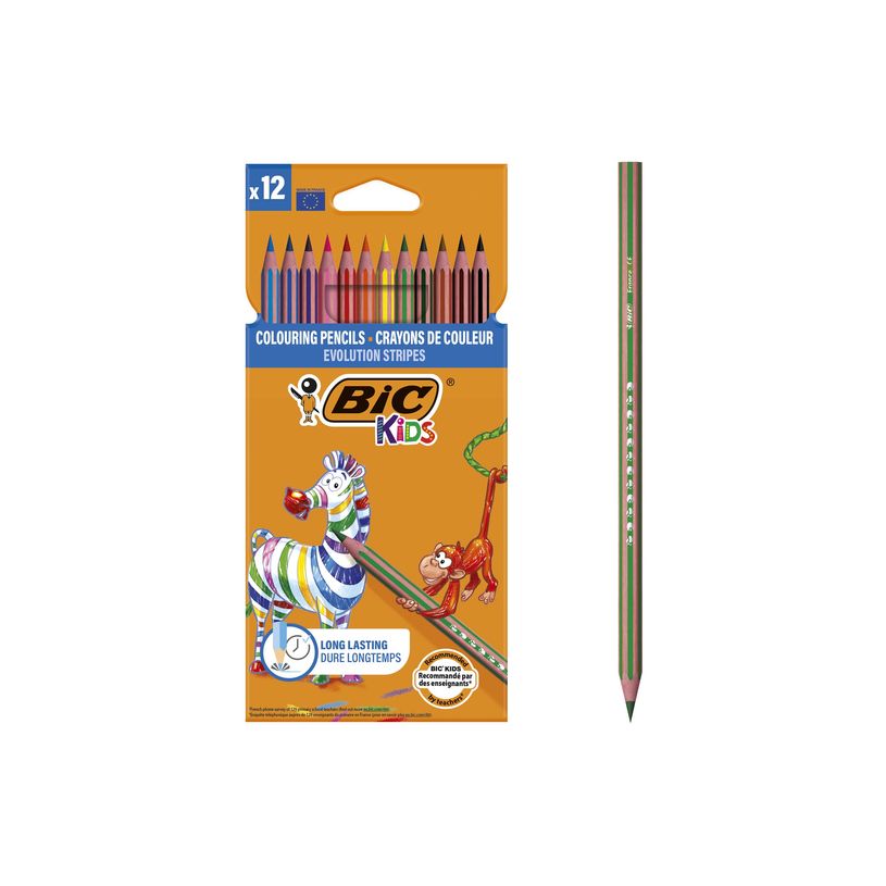 3086123499102-BIC KiDS Evolution Stripes - 12 Crayons de couleur - couleurs assorties-P_14885_3-2